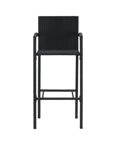 Ensemble de bar de jardin 3 pcs Noir