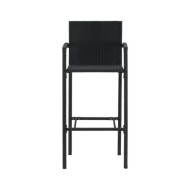 Ensemble de bar de jardin 3 pcs Noir