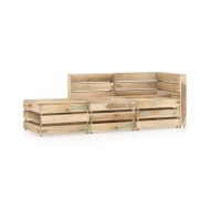 Salon de jardin 3 pcs Bois de pin imprégné de vert