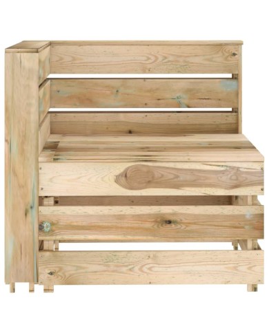 Salon de jardin 3 pcs Bois de pin imprégné de vert