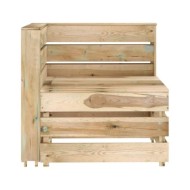 Salon de jardin 3 pcs Bois de pin imprégné de vert