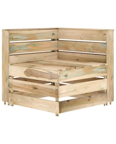 Salon de jardin 3 pcs Bois de pin imprégné de vert