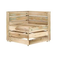 Salon de jardin 3 pcs Bois de pin imprégné de vert