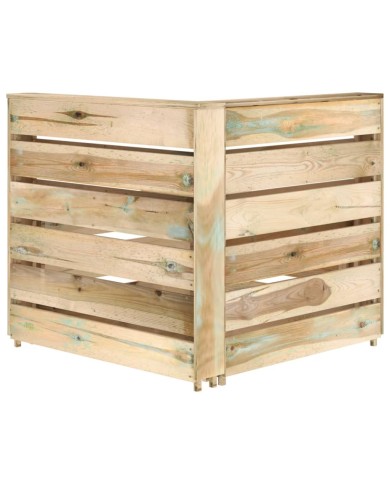 Salon de jardin 3 pcs Bois de pin imprégné de vert
