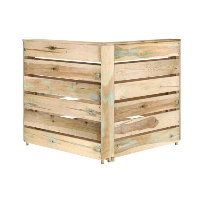 Salon de jardin 3 pcs Bois de pin imprégné de vert