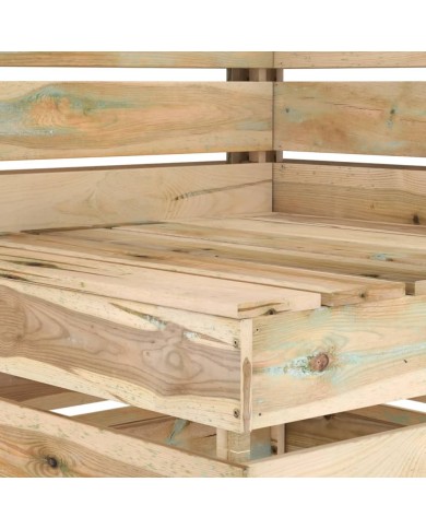 Salon de jardin 3 pcs Bois de pin imprégné de vert