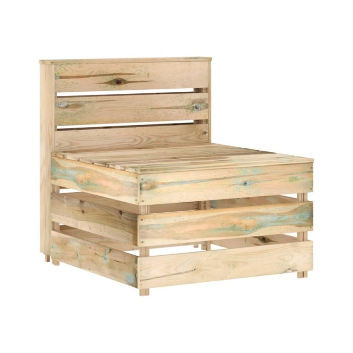 Salon de jardin 3 pcs Bois de pin imprégné de vert