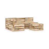 Salon de jardin 5 pcs Bois de pin imprégné de vert