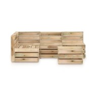 Salon de jardin 5 pcs Bois de pin imprégné de vert