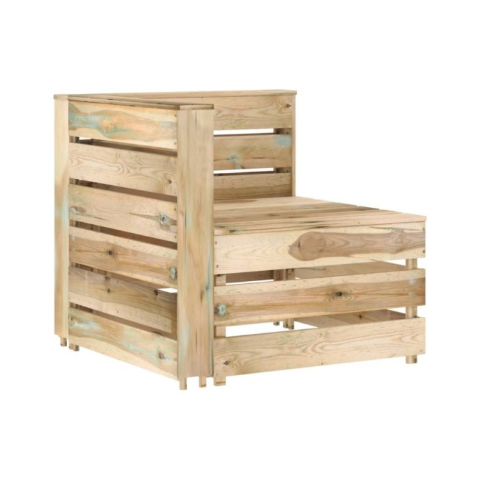 Salon de jardin 5 pcs Bois de pin imprégné de vert