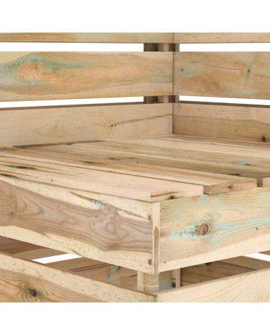 Salon de jardin 5 pcs Bois de pin imprégné de vert