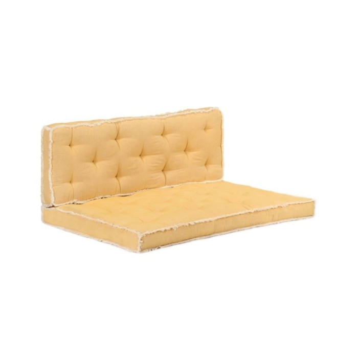 Ensemble de coussins de canapé palette 2 pcs Jaune