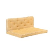 Ensemble de coussins de canapé palette 2 pcs Jaune