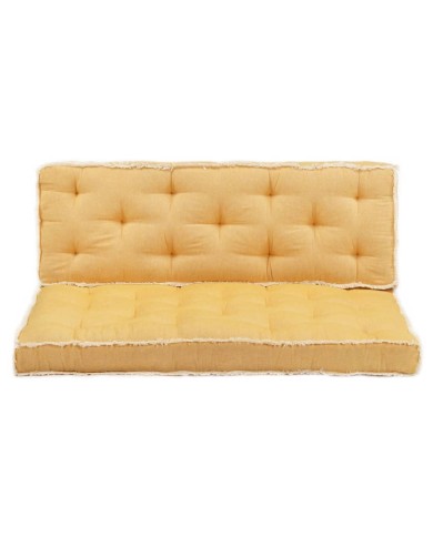 Ensemble de coussins de canapé palette 2 pcs Jaune