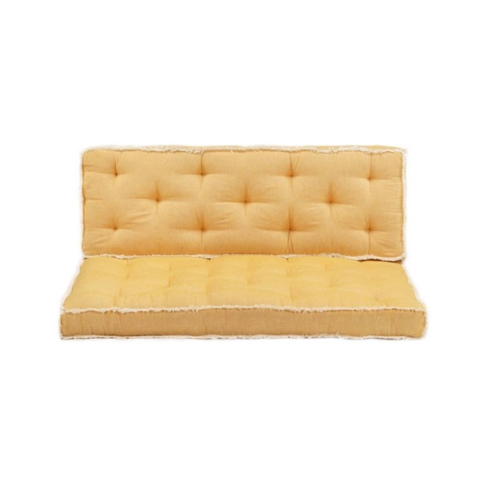Ensemble de coussins de canapé palette 2 pcs Jaune
