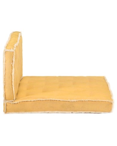 Ensemble de coussins de canapé palette 2 pcs Jaune