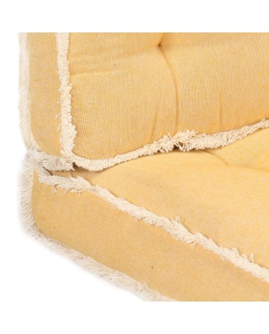 Ensemble de coussins de canapé palette 2 pcs Jaune