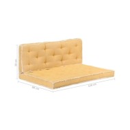 Ensemble de coussins de canapé palette 2 pcs Jaune