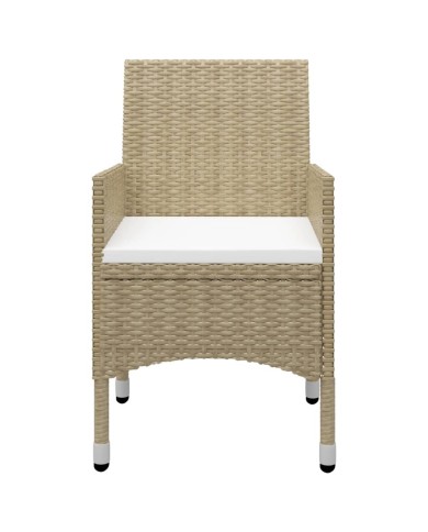 Ensemble de salle à manger de jardin 3 pcs Beige