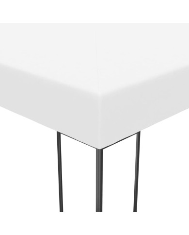 Chapiteau de jardin avec guirlande lumineuse à LED 3x3 m Blanc