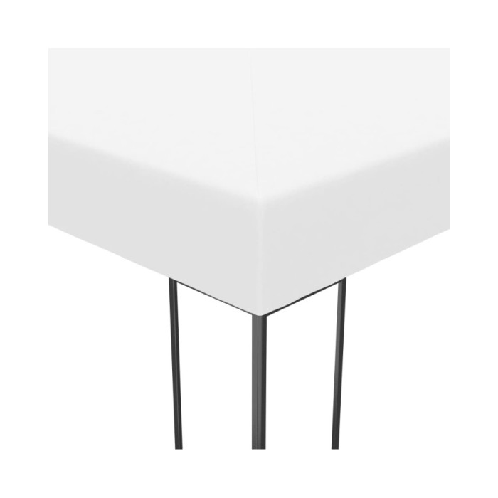 Chapiteau de jardin avec guirlande lumineuse à LED 3x3 m Blanc