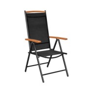 Ensemble de salle à manger de jardin 5 pcs Aluminium Noir