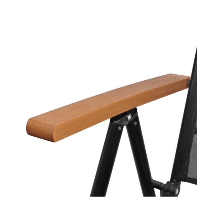 Ensemble de salle à manger de jardin 5 pcs Aluminium Noir