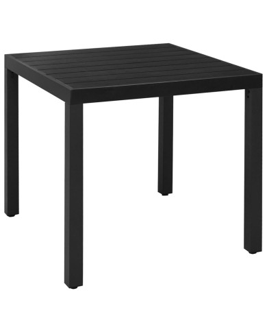 Ensemble de salle à manger de jardin 5 pcs Aluminium Noir