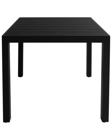 Ensemble de salle à manger de jardin 5 pcs Aluminium Noir