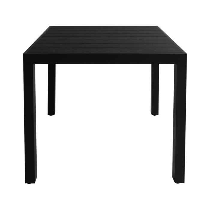 Ensemble de salle à manger de jardin 5 pcs Aluminium Noir
