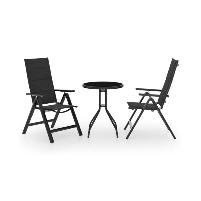Mobilier de bistro 3 pcs Noir et anthracite