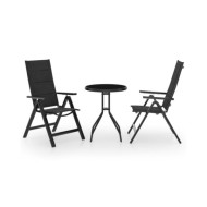 Mobilier de bistro 3 pcs Noir et anthracite