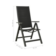 Mobilier de bistro 3 pcs Noir et anthracite