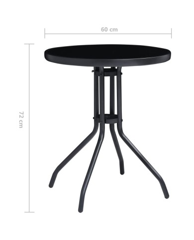 Mobilier de bistro 3 pcs Noir et anthracite