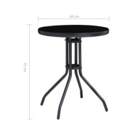 Mobilier de bistro 3 pcs Noir et anthracite
