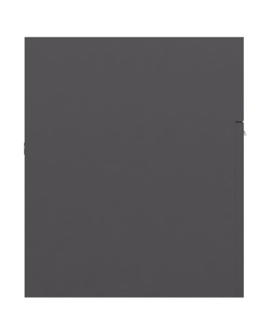 Armoire d'évier avec lavabo intégré Gris brillant Aggloméré