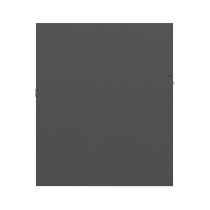 Armoire d'évier avec lavabo intégré Gris brillant Aggloméré