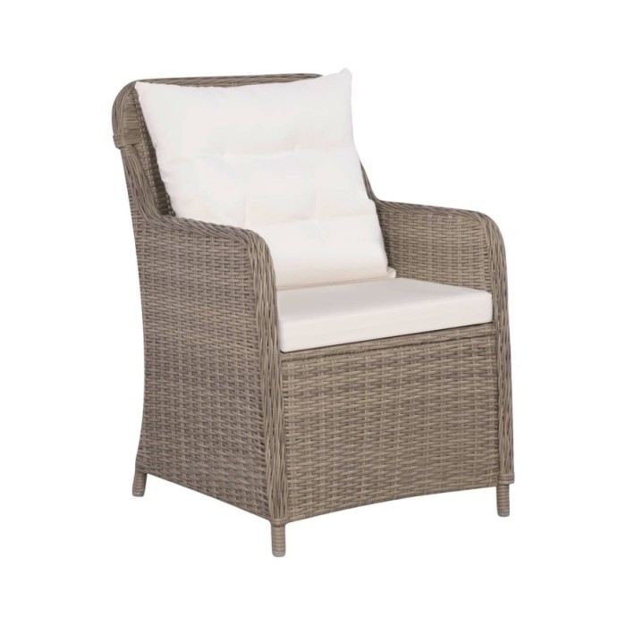 Ensemble de salle à manger de jardin 5 pcs Marron