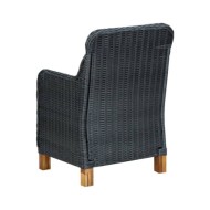 Ensemble de salle à manger de jardin 3 pcs Gris foncé