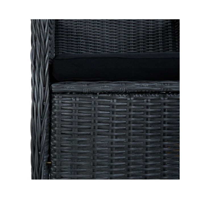 Ensemble de salle à manger de jardin 3 pcs Gris foncé