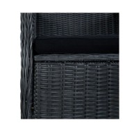 Ensemble de salle à manger de jardin 3 pcs Gris foncé