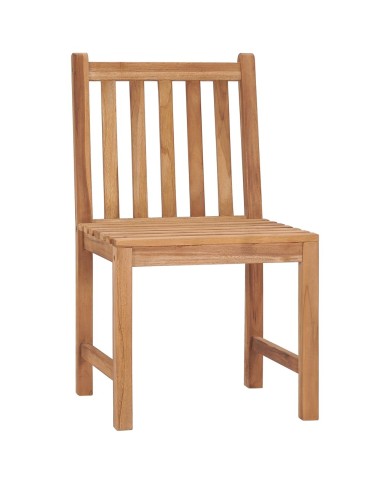 Chaises de jardin 8 pcs avec coussins Bois de teck massif