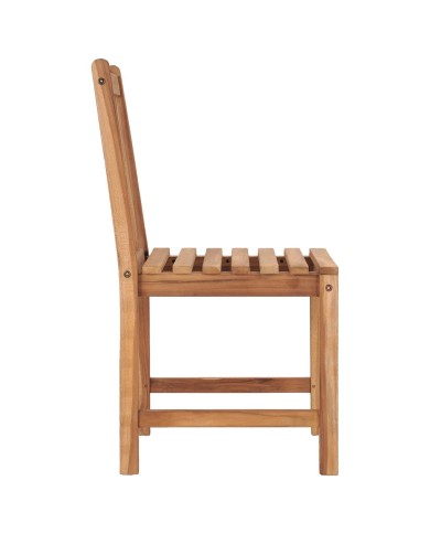 Chaises de jardin 8 pcs avec coussins Bois de teck massif