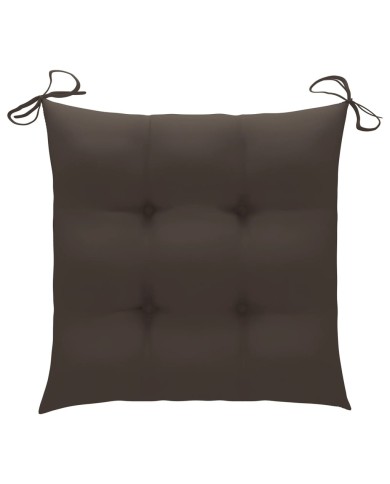 Chaises de jardin 8 pcs avec coussins Bois de teck massif