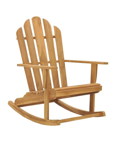 Chaises à bascule Adirondack 2 pcs Bois de teck massif