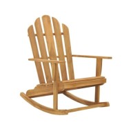 Chaises à bascule Adirondack 2 pcs Bois de teck massif