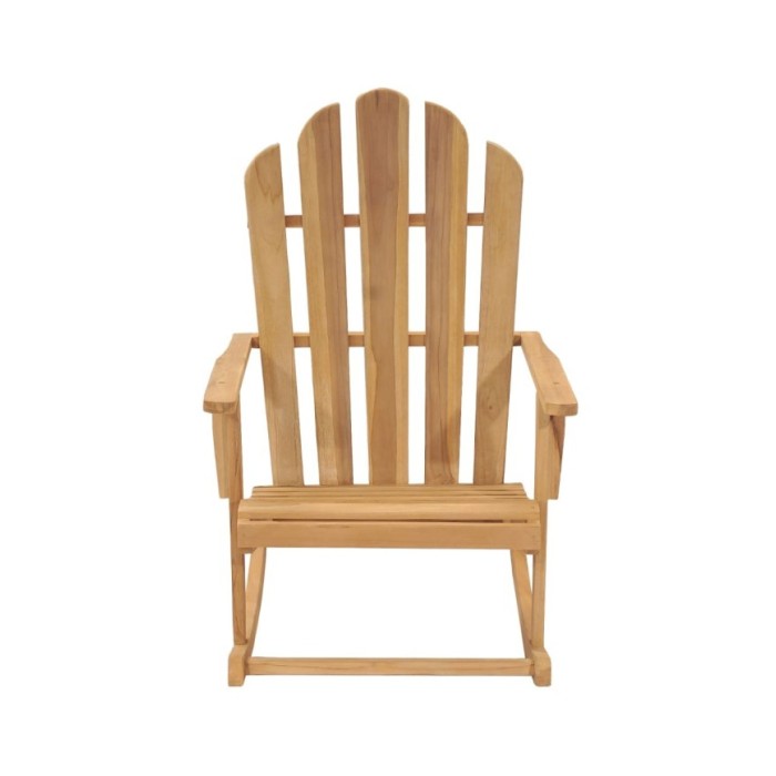 Chaises à bascule Adirondack 2 pcs Bois de teck massif