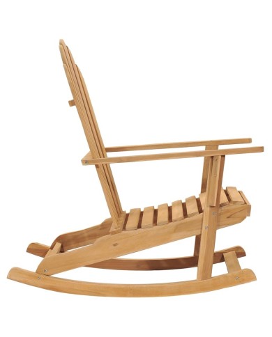 Chaises à bascule Adirondack 2 pcs Bois de teck massif