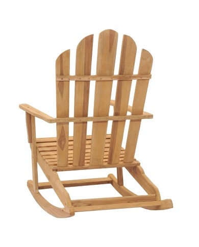 Chaises à bascule Adirondack 2 pcs Bois de teck massif