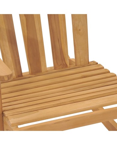 Chaises à bascule Adirondack 2 pcs Bois de teck massif